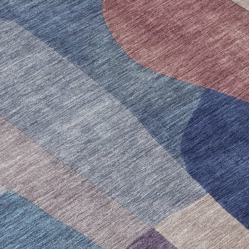 Machine Washable Indoor/ Outdoor Contemporary Layers Chantille Rug