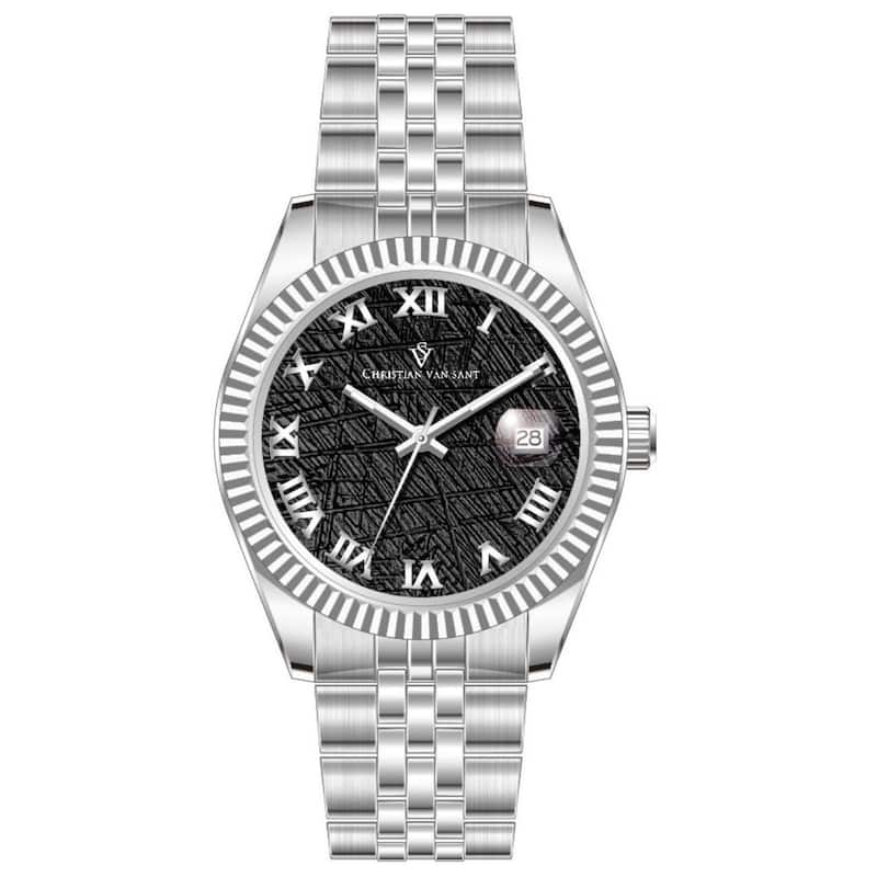 Christian Van Sant Men's Stellar Black Dial Watch - CV0701 - One Size