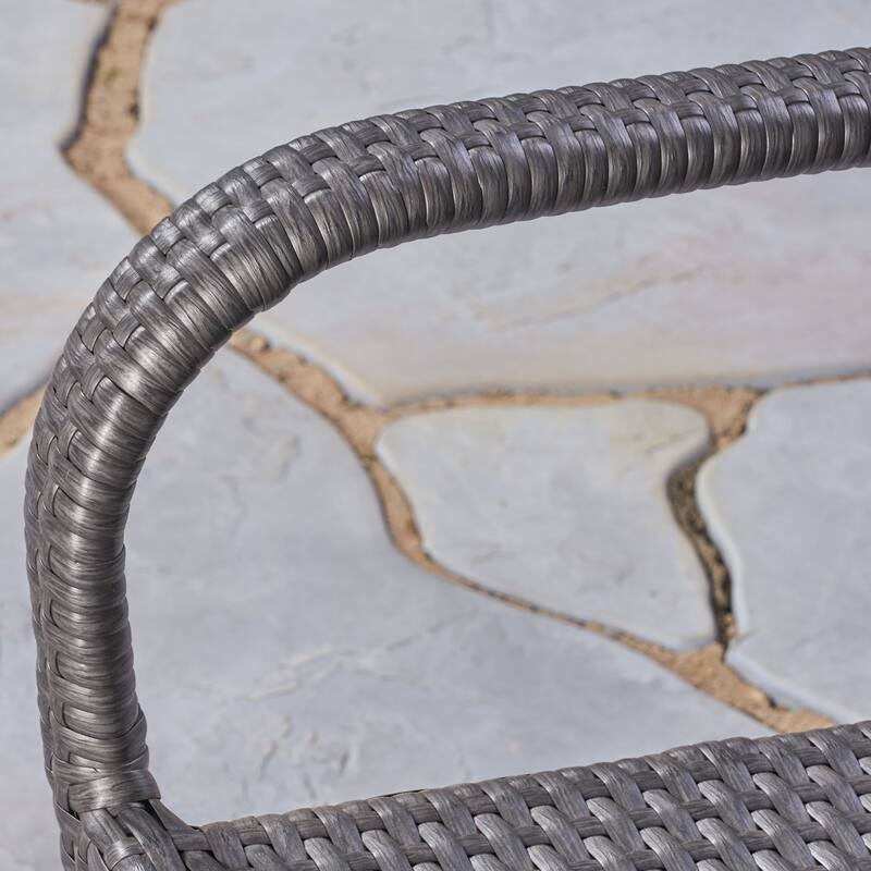 Linwood Outdoor 3 Piece Wood and Wicker Bistro Set by Christopher Knight Home