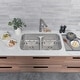 preview thumbnail 25 of 24, STYLISH 32 inch Stainless Steel 18G Double Bowl Low Divider Dual Mount Sink - Brushed Stainless Steel - 32.25" x 18.9" x 9"