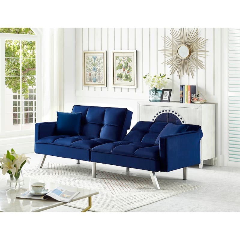 Comfortable Velvet Sleeper Sofa Bed by Legend Furniture