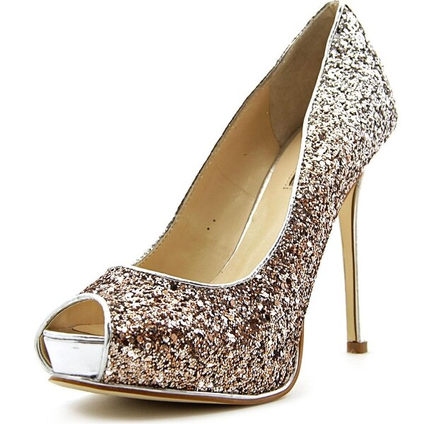 Guess Honoran Open Toe Canvas Platform Heel