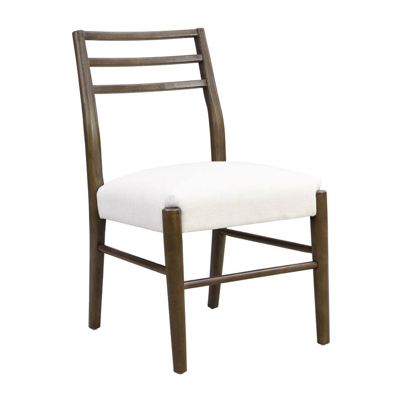 Fescue Fabric and Rubberwood Upholstered Dining Chairs (Set of 2) by Christopher Knight Home