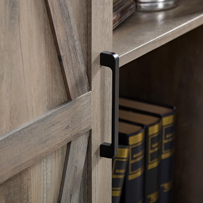 Barn Door Wood Tall Storage Cabinet