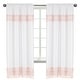 preview thumbnail 1 of 3, Boho Bohemian Girl 84in Window Treatment Curtain Panel Pair - Blush Pink White Farmhouse Shabby Chic Modern Minimalist Fringe