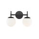 preview thumbnail 6 of 14, 929 Lighting 2 Light Bathroom Vanity Fixture with Opal Glass Shades