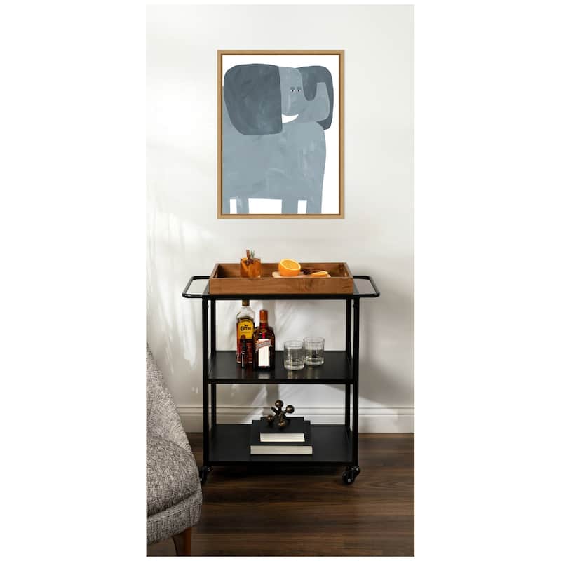 Kate and Laurel Mr Elephant by Alicia Abla Framed Canvas Wall Art Print
