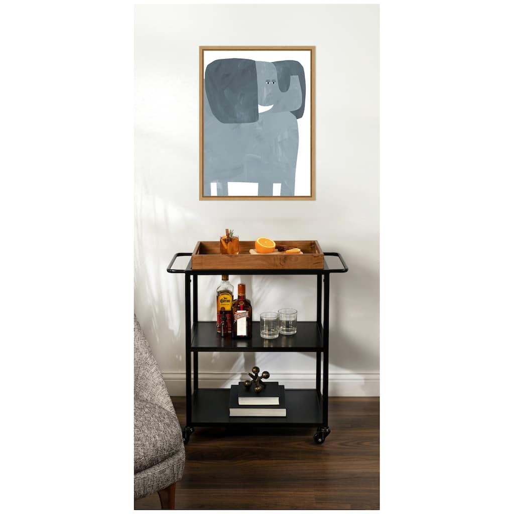 Kate and Laurel Mr Elephant by Alicia Abla Framed Canvas Wall Art Print