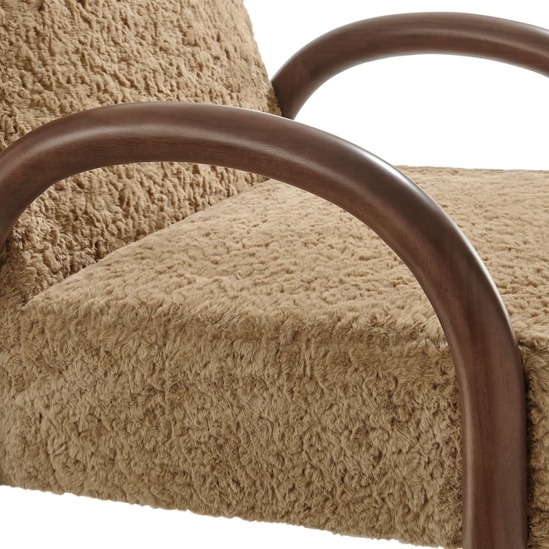 Lunet Faux Shearling Accent Armchair