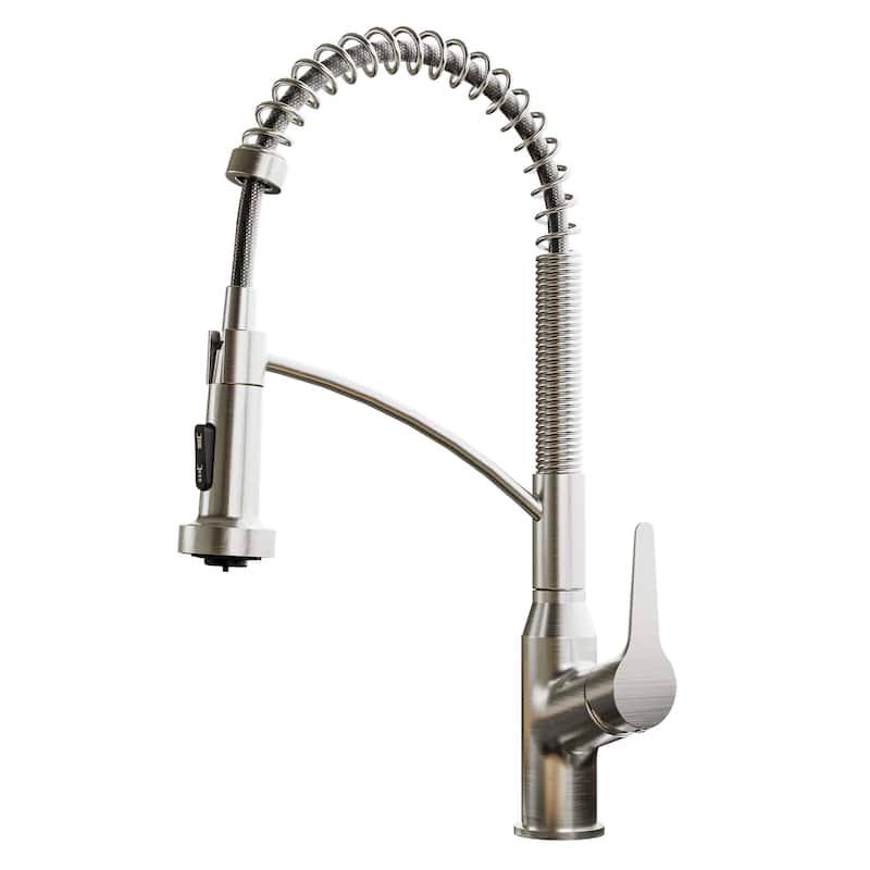 Karran Scottsdale Single-Handle Pull-Down Sprayer Kitchen Faucet - Stainless Steel