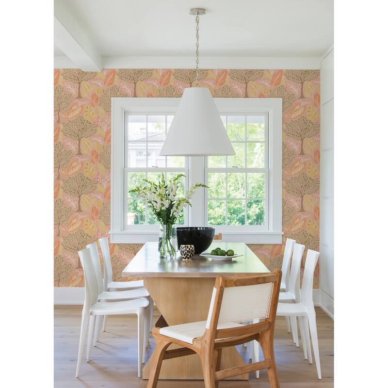 Advantage Kiah Blush Forest Wallpaper