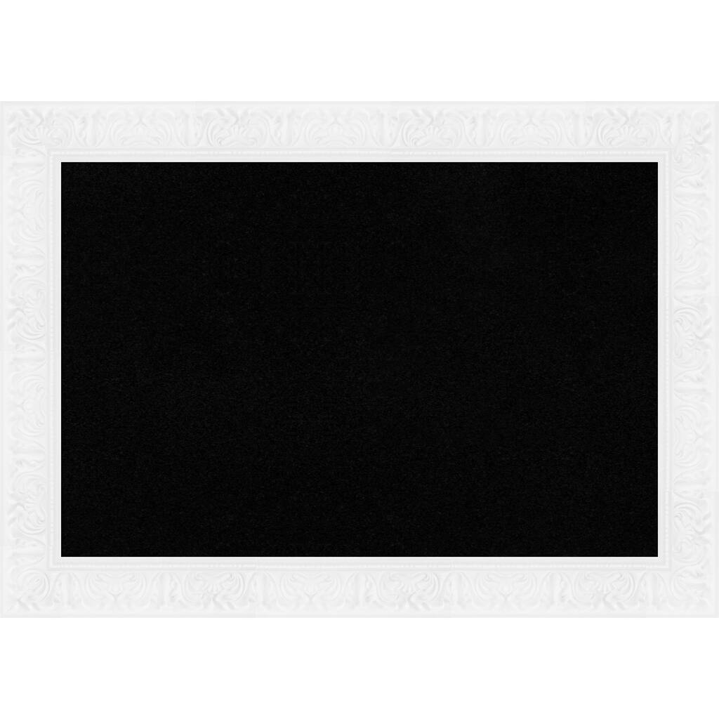 Luxe White Framed Cork Board - Bulletin Board, Organization Board, Pin Board