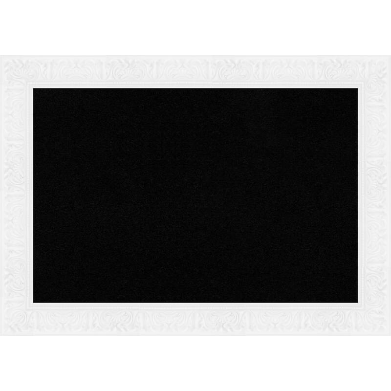 Luxe White Framed Cork Board - Bulletin Board, Organization Board, Pin Board