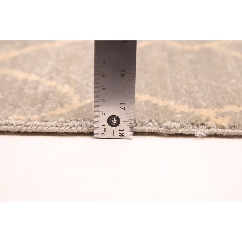 ECARPETGALLERY Hand-knotted Mystique Grey Wool Rug - 6'1 x 9'1