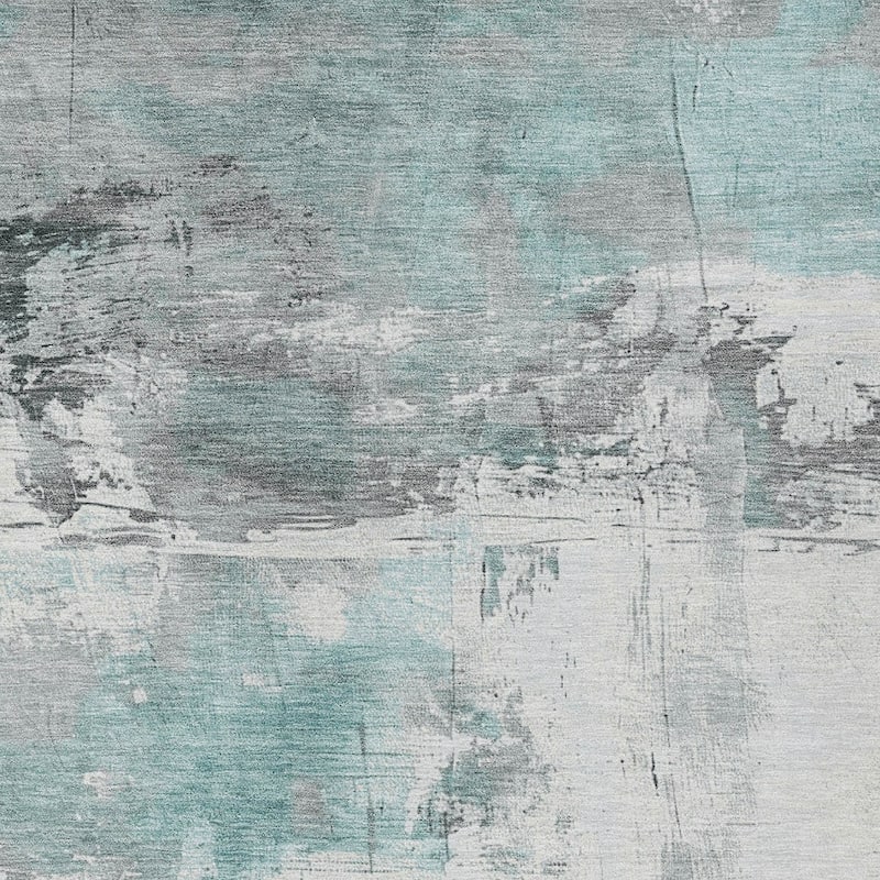 HomeRoots Abstract Transitional Rectangle Outdoor Rug