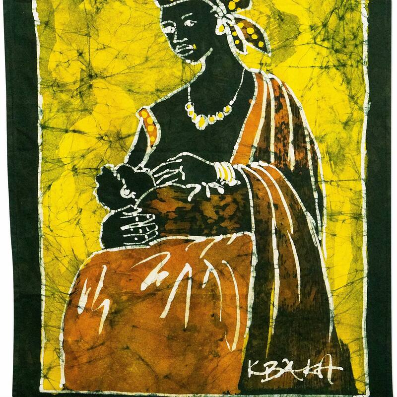 Novica Handmade Baby Dont Cry Cotton Batik Wall Hanging