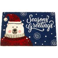 1pc Winter Candy Pine Decor Doormat, Indoor Outdoor Carpet, Christmas Brown  Christmas Tree Front Welcome Doormat, Non-Slip Rubber For Seasonal Holiday