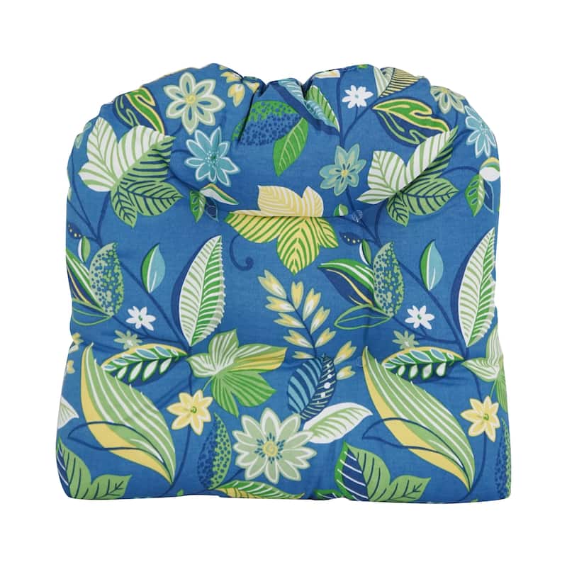19-inch Rounded Back Indoor/Outdoor Chair Cushion - 19" x 19"
