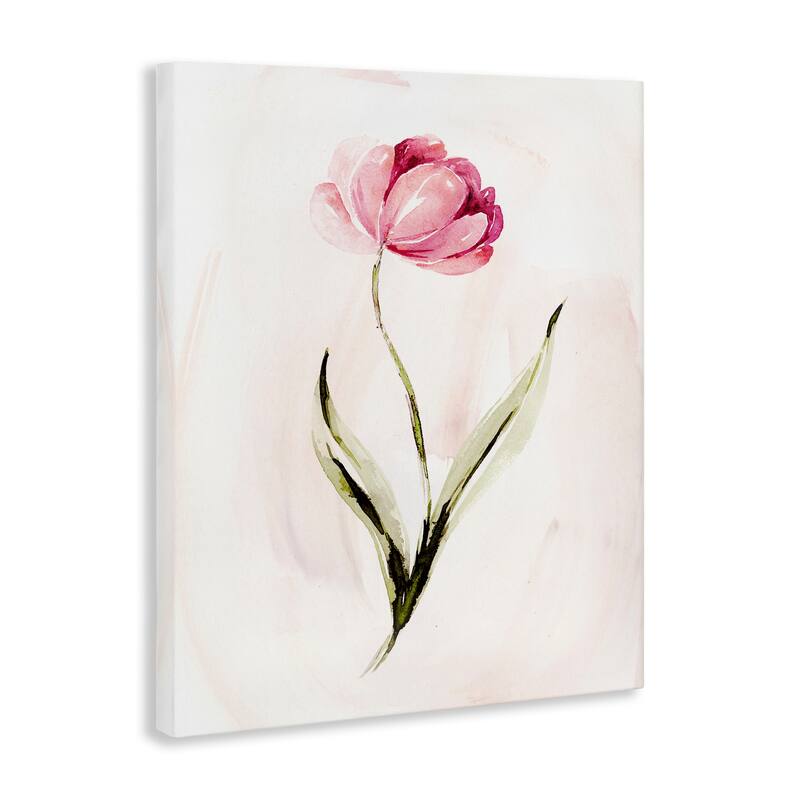 Stupell Modern Pink Blossom Sprig Canvas Wall Art Design By Kristen Brockmon