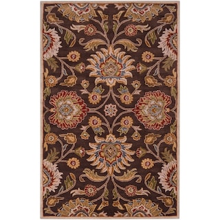 Patchway Handmade Classic Floral Wool Area Rug