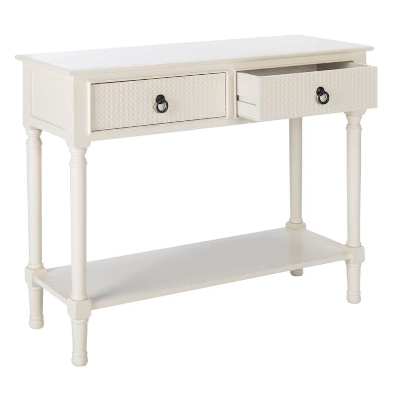 SAFAVIEH Albertha 2-Drawer Console Table - 35.5" W x 13" L x 29.5" H - 36"Wx13"Dx30"H