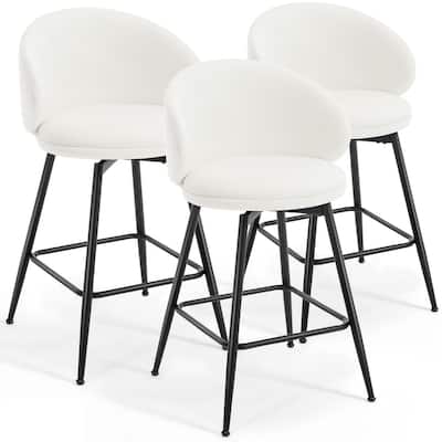 26"/30" Velvet Upholstered Swivel Counter/Bar Stools Set of 2/3
