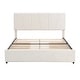 preview thumbnail 22 of 22, Queen Size Upholstery Platform Bed with Four Drawers on Two Sides,Modern Style