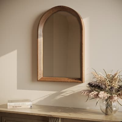 Winona Arch Wood Farmhouse Wall Mirror - 30"H x 20"W x 1.75"D