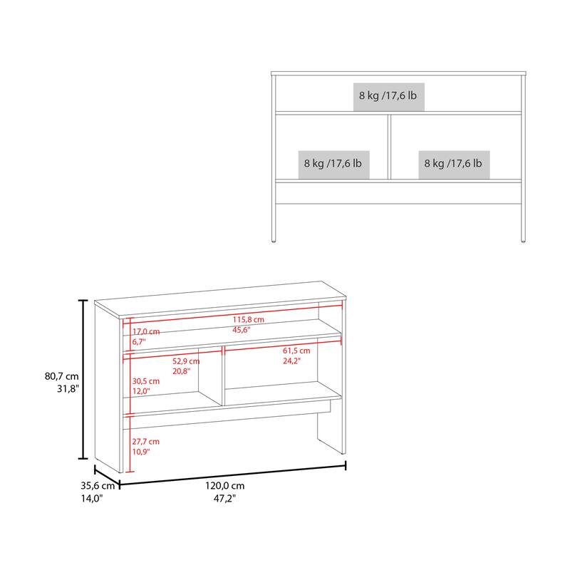 Console Table 31.8" H, with 2 Doors and 3 Shelves
