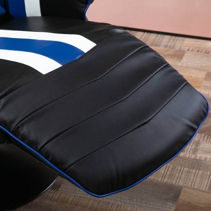Vinsetto Race Video Game Chair with Reclining Backrest and Footrest, Headrest, and Cup Holder