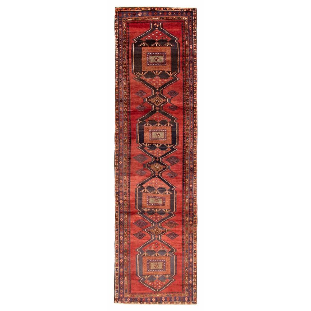 ECARPETGALLERY Hand-knotted Konya Anatolian Red Wool Rug - 3'6 x 13'1