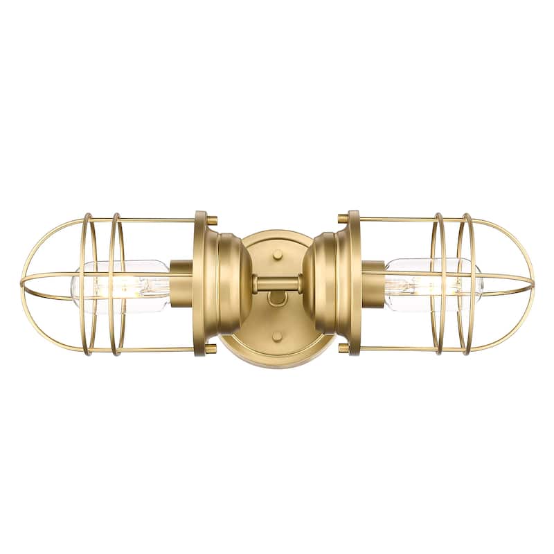 Golden Lighting Seaport 2 Light 17" Tall Bathroom Sconce