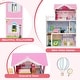 preview thumbnail 9 of 8, Gymax Kids Wooden Dollhouse with Working Elevator & Rotatable