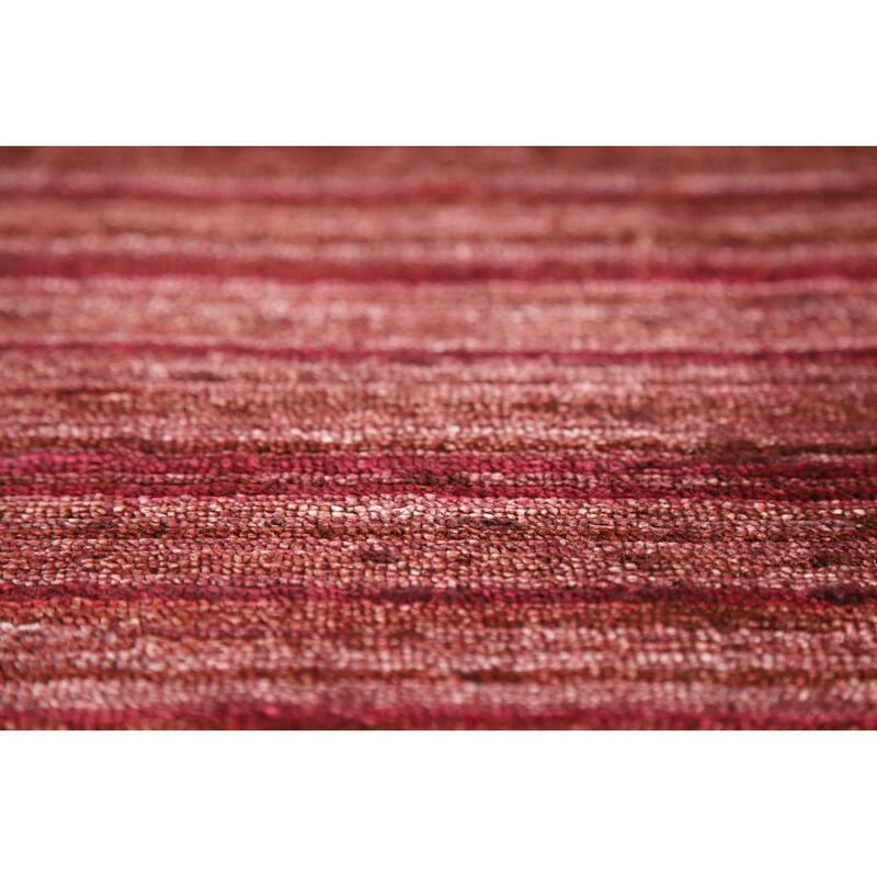 Hand Knotted Oriental Viscose Silk Carpet Tribal Animal Pictorial Red Gabbeh Area Rug - 10' 0'' X 8' 1''