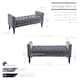 Porthos Home Brett Velvet Storage Bench with Rubberwood Legs