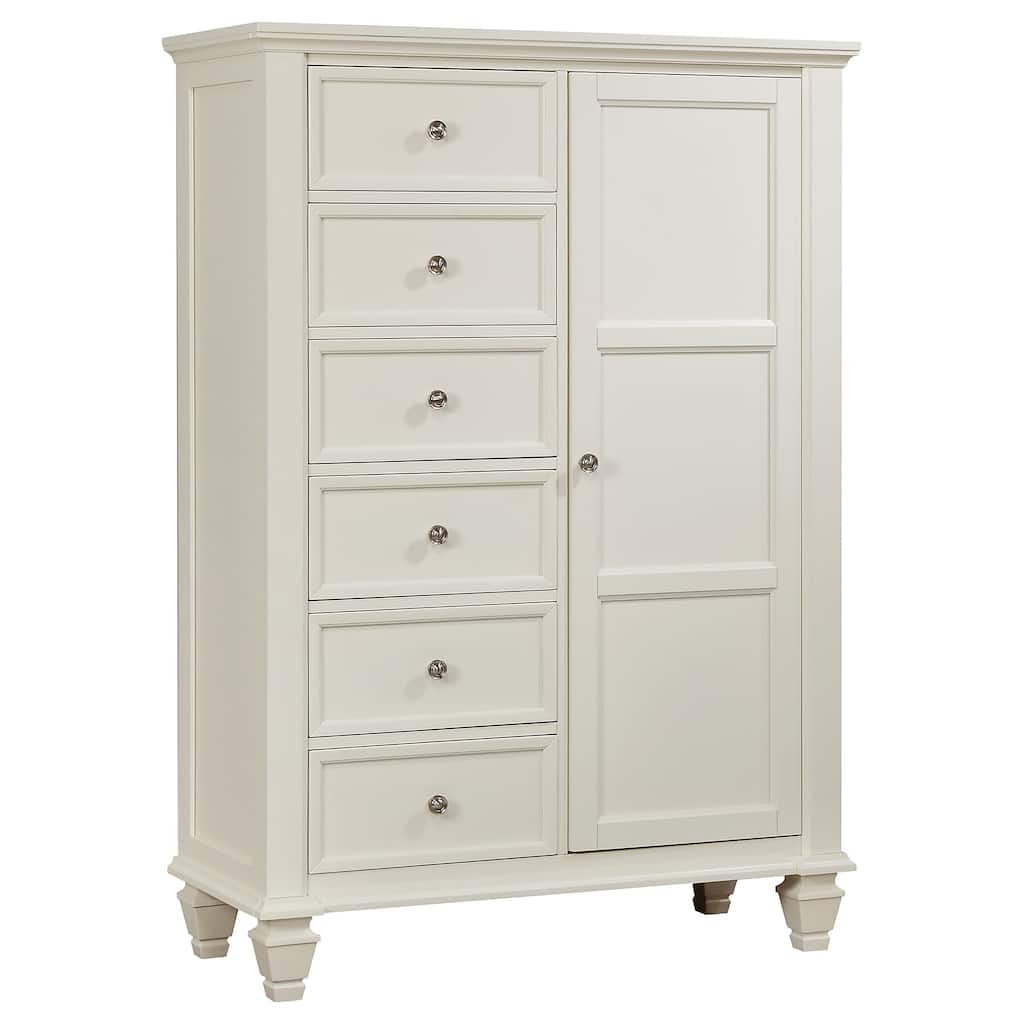 Sandy Beach Coastal Wood 8-drawer Door Chest