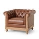 preview thumbnail 36 of 51, Castalia Chesterfield Tufted Club Chair by Christopher Knight Home - 39.00" L x 33.50" W x 28.00" H
