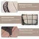 preview thumbnail 17 of 31, 5-Piece Aluminum Woven Rattan Dining Set with Cushions and Tempered Glass