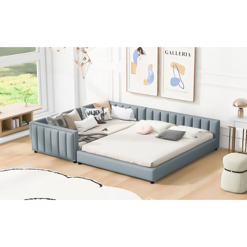 Queen Size and Twin XL Size Upholstered Platform Bed