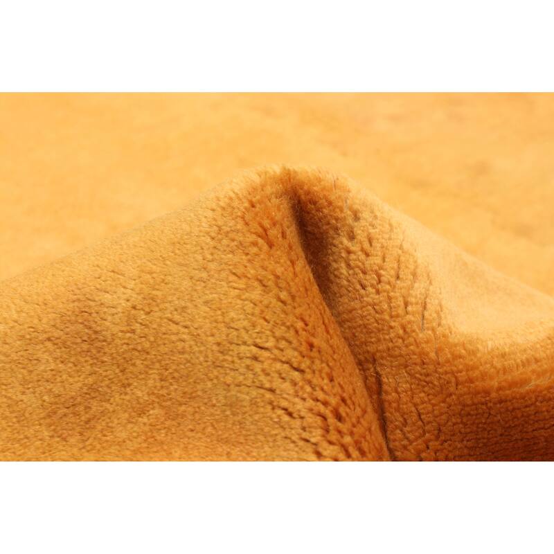 ECARPETGALLERY Hand-knotted Color Transition Light Orange Wool Rug - 2'8 x 6'9