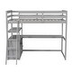 preview thumbnail 6 of 25, Solid Pine Wood Twin Size Loft Bed With Desk and Drawers