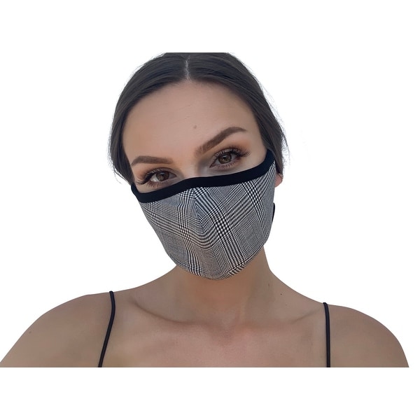Buffalo Plaid Pattern Reusable Women's Fashion Cloth Face Mask with Adjustable Straps. Opens flyout.
