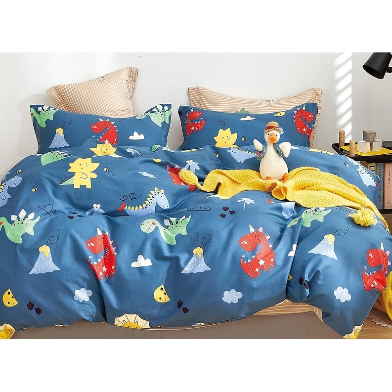 Markutus Fun Dinosaur 100% Cotton Duvet Cover Set