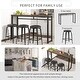 preview thumbnail 7 of 9, 4 Piece Table Set Modern Counter Height Pub Table Set - 4 Piece
