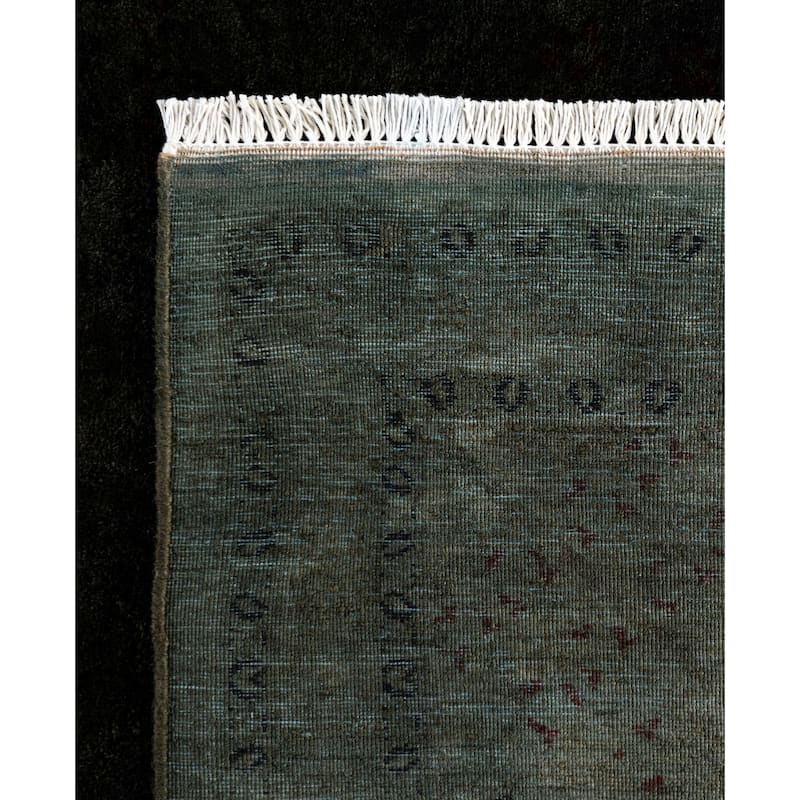 Overdyed One-of-a-Kind Hand-Knotted Area Rug - Black - 6' 3" x 9' 0"