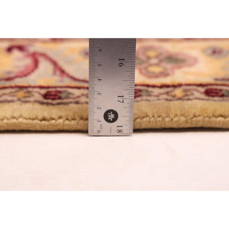 ECARPETGALLERY Hand-knotted Finest Agra Jaipur Light Yellow Wool Rug - 2'6 x 8'2