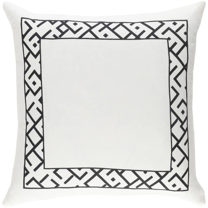 Decorative Yonge White 18-inch Throw Pillow Cover