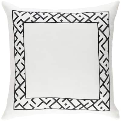 Decorative Yonge White 18-inch Throw Pillow Cover