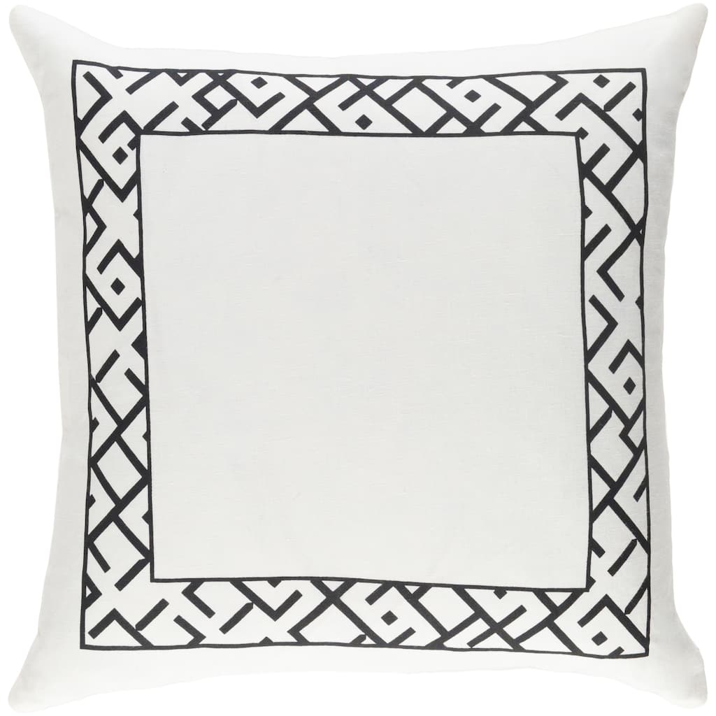 Decorative Yonge White 18-inch Throw Pillow Cover