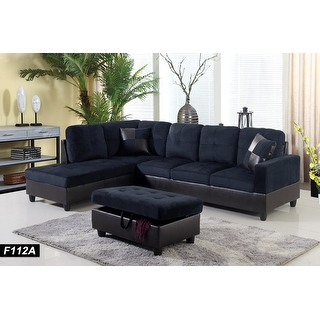 Weisman faux leather reversible modular corner sectional with ottoman cheap